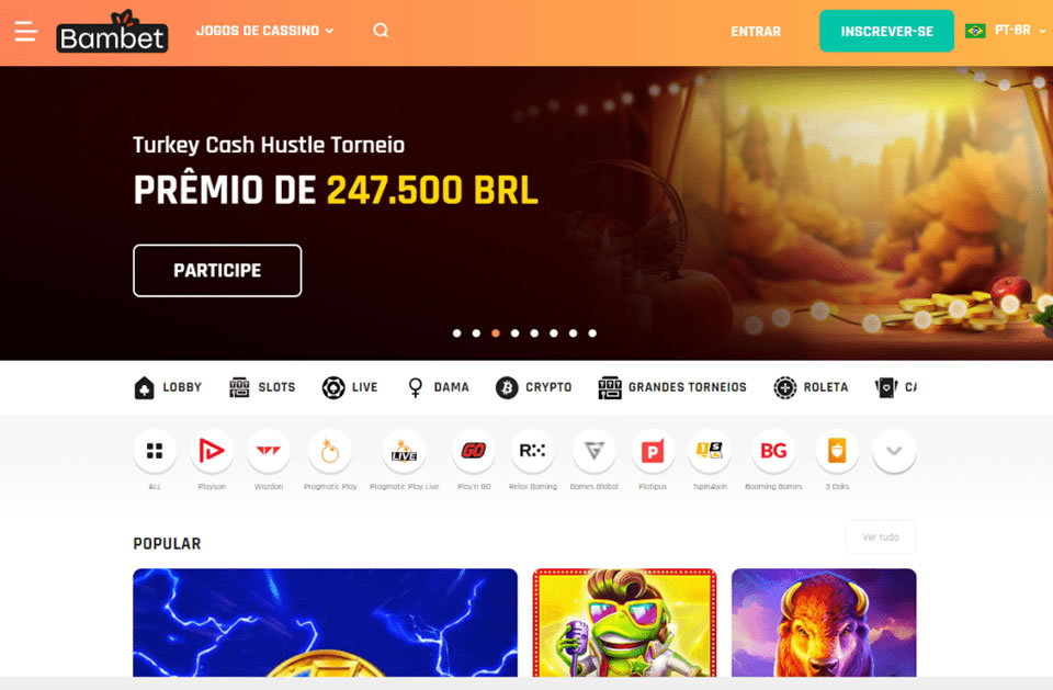 Este é um site de jogos de azar online. Que jogos existem?